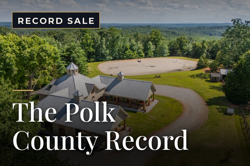Hidden Hollow Farm, Columbus NC. Sold $4,625,000, the Polk County record.